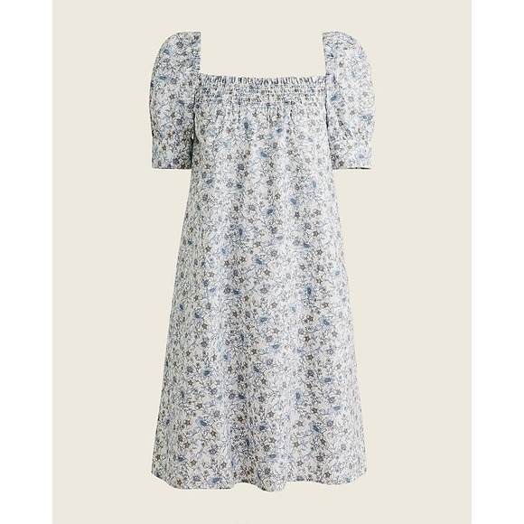 J. Crew Dresses & Skirts - J.Crew Cotton Poplin Shift Dress in Floral Vines Size Medium Feminine‎ Dainty